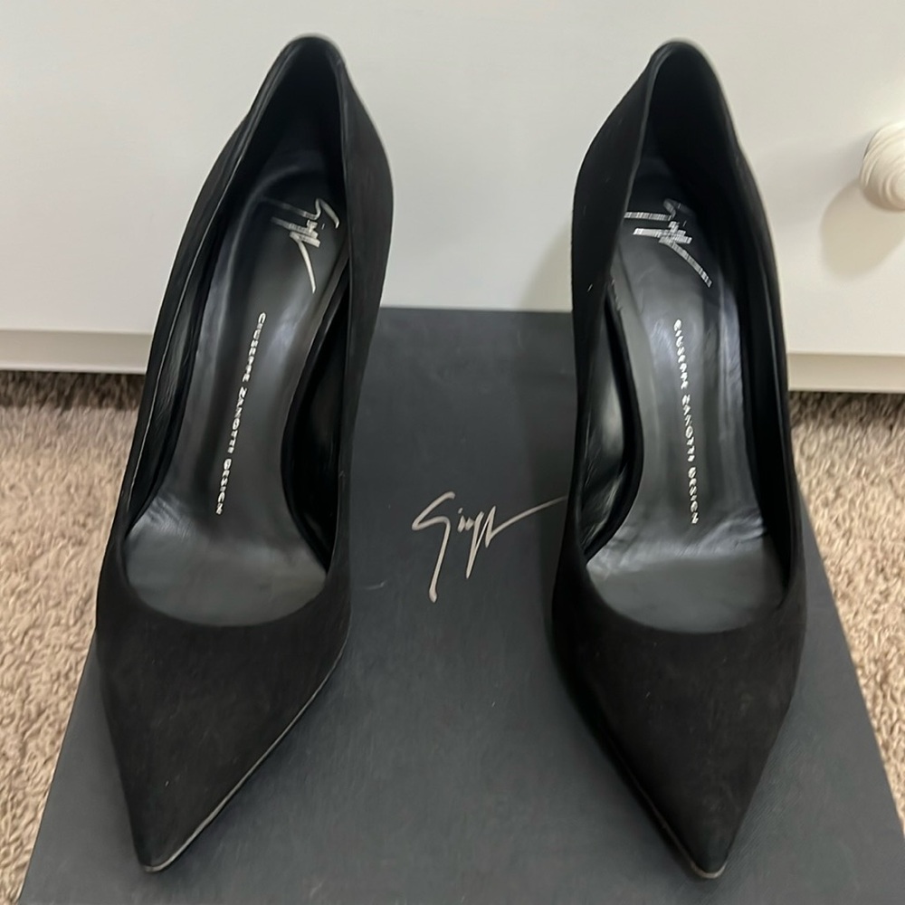 Giuseppe Zanotti black suede heels